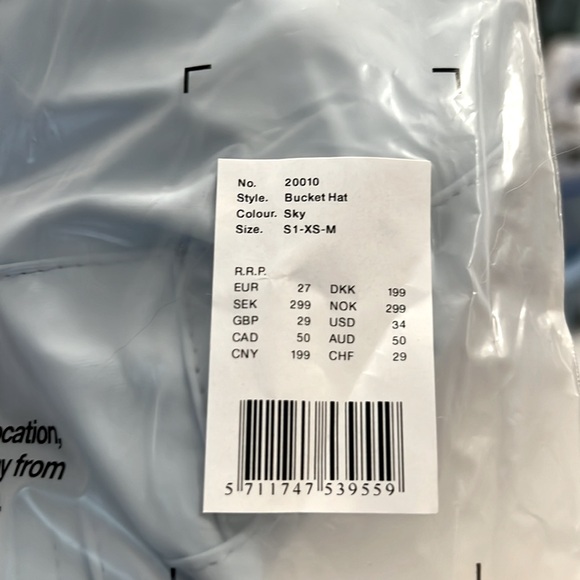 NFSRAINS Bucket Hat XS-Med NWT Sky - Picture 4 of 5